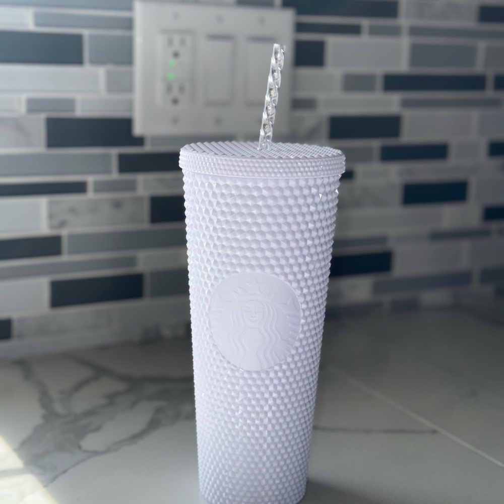 Starbucks Textured Tumbler with Straw - White